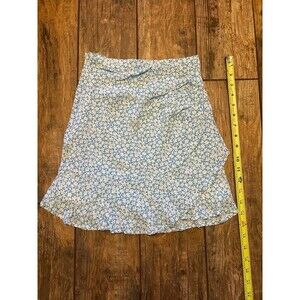 Altar’s State blue, and white floral skirt XS